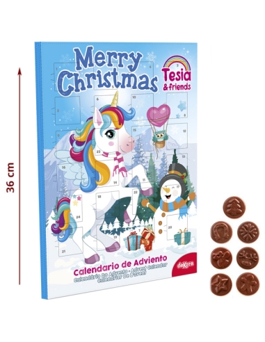 Calendario Adviento de Chocolate Unicornio 50Gr Dekora