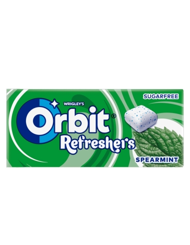 Chicles Orbit Refreshers Hierbabuena 16 cajitas de 7 chicles Sin Azúcar