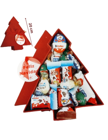 Caja de bombones Árbol Chocolatinas Kinder Navidad 250gr