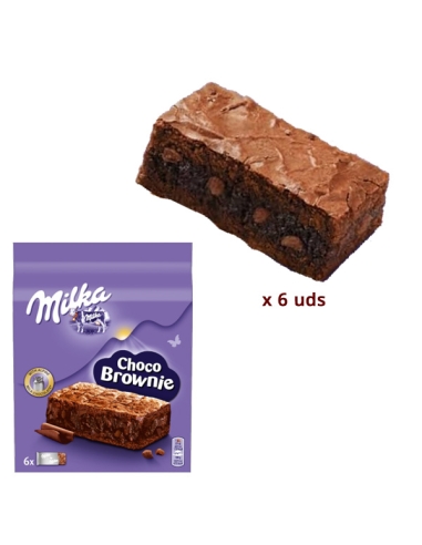 Caja Bizcocho Milka Choco Brownie 150gr 1ud (6 trozos)