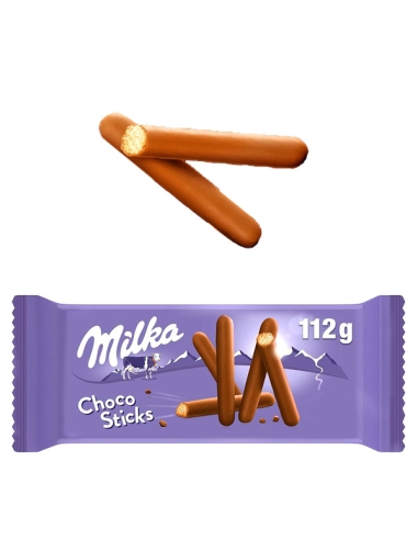 Caja Milka Galletas Sticks chocolate 112gr 1ud