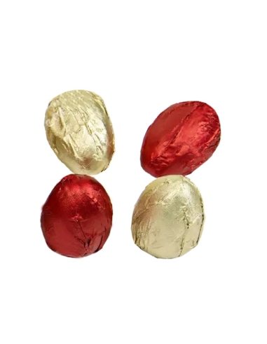 Huevos Chocolate Praliné Rojo y Dorado 1Kg Simón Coll (125Uds Aprox)