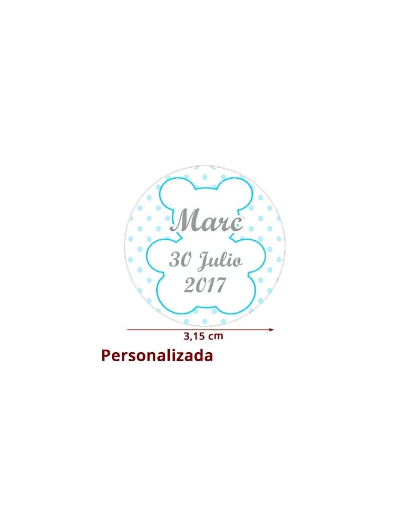 ETIQUETA BEBE NIÑO PERSONALIZADA 15uds