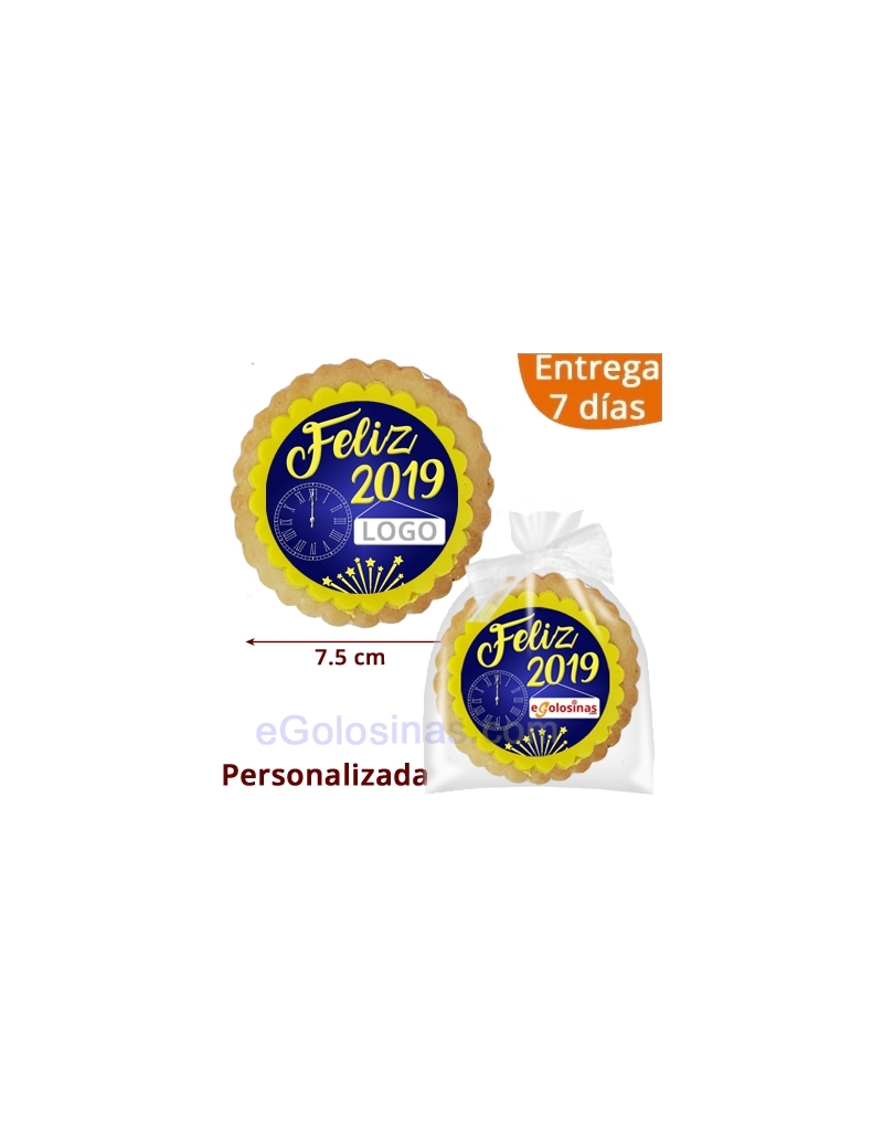 GALLETAS REDONDA FIN DE AÑO 2019 personalizada