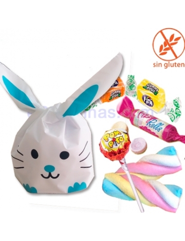 bolsa de conejo azul con chuches 1ud en tu tienda chuches online