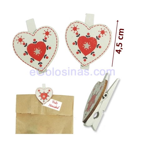 bolsas y decoración san valentín pinzas