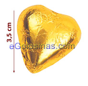 corazones de chocolate San Valentín oro